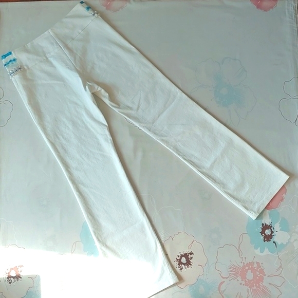 Maje white medium rise straight leg pants - Picture 2 of 11